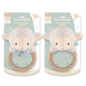 Plush Wooden Rattle BAB104 (Pack size 6)