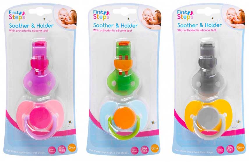 First Steps Soother & Holder BAB390 (pack size 6)