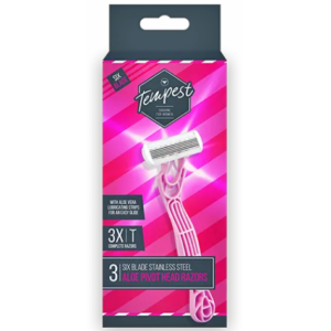 Ladies 6 Blade Aloe Pivot Head Razor 3pk GEN019 (Pack size 6)