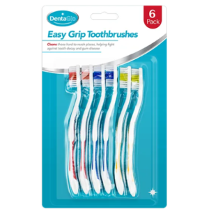 6 Pack Easy Grip Toothbrushes GEN109 (Pack size 6)