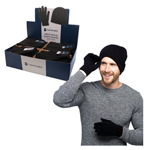 Mens Hats & Gloves Sets GEN622 (Pack size display of 18 each )