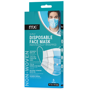 MX Disposable Face Masks GEN043 (Pack Size 6(